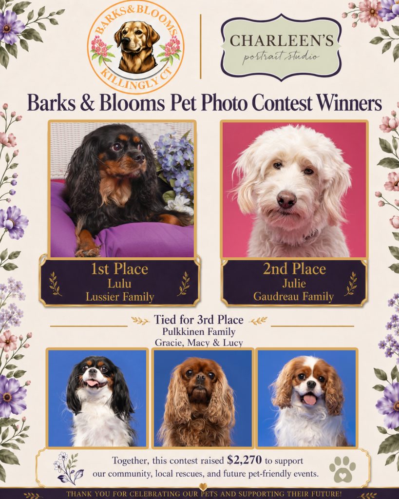 Pet photo contest Winners for Barks and Blooms